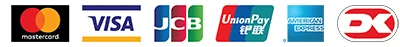Vi modtager Mastercard, Visa, JCB, UnionPay, American Express og Dankort